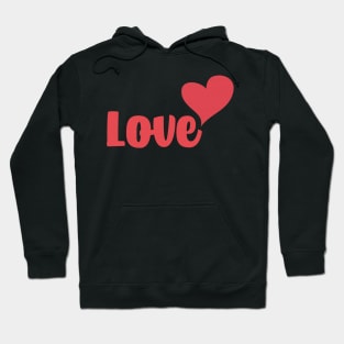 Love and Heart #valentinesday #valentine #love #red #kirovair #minimal #minimalism #buyart #design Hoodie